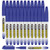 SFAIH Blue Permanent Markers Bulk - 24 Pack, 1s Quick Dry, Fine Point Permanent Markers for Paper Plastic Glass Metal Wood, Waterproof, Kitchen Classroom Office, Doodling, Marking, Non-Fading