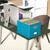 Oterri File Organizer Box,Filing Box with Lid,File Box for Letter File Folder Storage, Portable Hanging File Box for Office,1 Pack,Calamine Blue+Cobalt Green-Box only