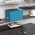 Oterri File Organizer Box,Filing Box with Lid,File Box for Letter File Folder Storage, Portable Hanging File Box for Office,1 Pack,Calamine Blue+Cobalt Green-Box only