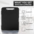Clipboard with Storage,A4 Binder Clipboards with Pen Holder,Heavy Duty Plastic Storage Clipboard with Low Profile Clip,Nursing Clipboards Folder Side-Opening,Smooth Writing Clip Board for Office-Black