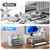 gianotter 2025 New Large Capacity Desk Organizer with Detachable Magazine Holder, 4-Tier Paper Organizer Letter Tray, Desk Accessories for A4 Paper and Document Storage(Blue)