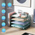 gianotter 2025 New Large Capacity Desk Organizer with Detachable Magazine Holder, 4-Tier Paper Organizer Letter Tray, Desk Accessories for A4 Paper and Document Storage(Green)