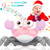 Crawling Crab Baby Toy, Tummy Time Girl Gifts for Babies 3-6 6-12 Month, Light-Up Walking Dancing Moving Crab with Music & Obstacle Avoidance, Rechargeable Musical Toys 1 Year Old Girls Gift (Pink)