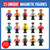 Playmags Magnetic Figures Community Set of 15 Pieces - Play People Perfect for Magnetic Tiles Building Blocks - STEM Learning Toys Children  Magnet Tiles Expansion Accessories Pack (Styles May Vary)