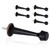 KOVOSCH 6 Pack Solid Rigid Door Stops - Heavy Duty Door Stoppers Wall Protector with Soft Rubber Tips, Oil Rubbed Bronze
