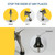One Touch Kickdown Door Stopper, Door Holder, Heavy Duty Door Stops, Bottom of Door, Height-Adjustable Rubber Tips by HASHI (Black 4 inch x 4pack)