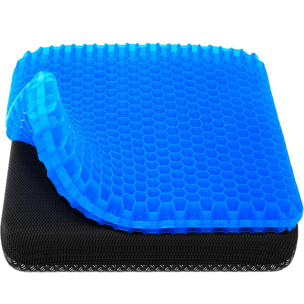 Gel Seat Cushion, Cooling seat Cushion (Super Large & Thick), Breathable Honeycomb Design Absorbs Pressure Points Seat Cushion, Gel Cushion for Office Chair, Home Car seat Cushion for Wheelchair