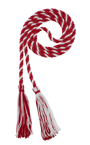 Tassel Depot Graduation Honor Cord - RED/White - Every School Color Available - Made in USA