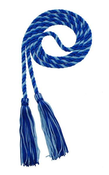 Tassel Depot Graduation Honor Cord - Royal/LT Blue - Every School Color Available - Made in USA