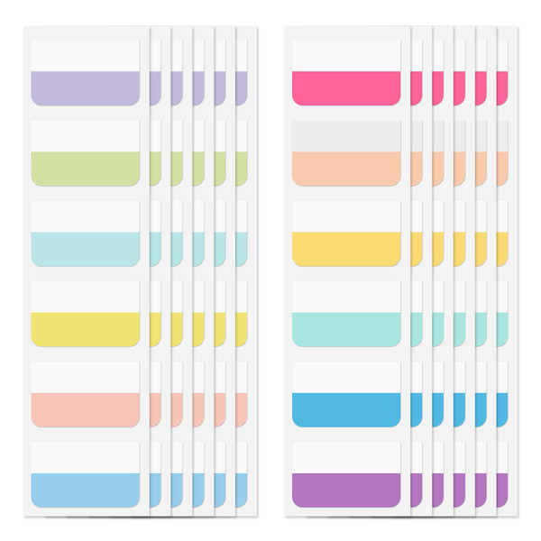 240 Pcs Sticky Index Tabs, 1.81inch Colored Book Sticky Tabs for Notebooks, Repositionable Page Tabs for Notebooks File Classification