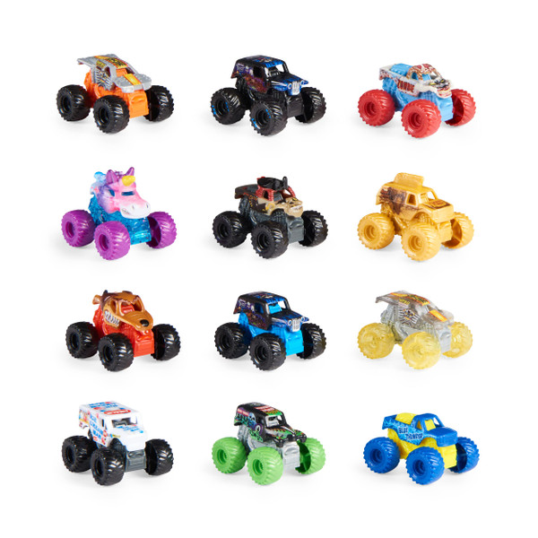 Monster Jam, Official Mini Mystery Collectible Monster Truck 12-Pack, 1:87 Scale, Great Gift for Birthday Parties
