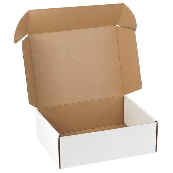 25 Pack 12"x9"x4" inch Shipping Boxes White Corrugated Cardboard Box for Small Business, Mailer, Shipping, and Packing