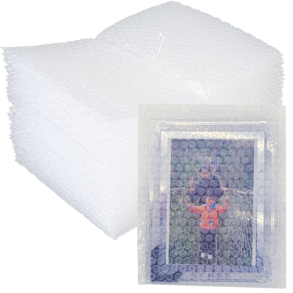 50 Pcs Bubble Pouch Wraps, 8''x10'' Clear Bubble Out Bags for Packing, Double Walled Cushioning Bags for Shipping, Storage and Moving