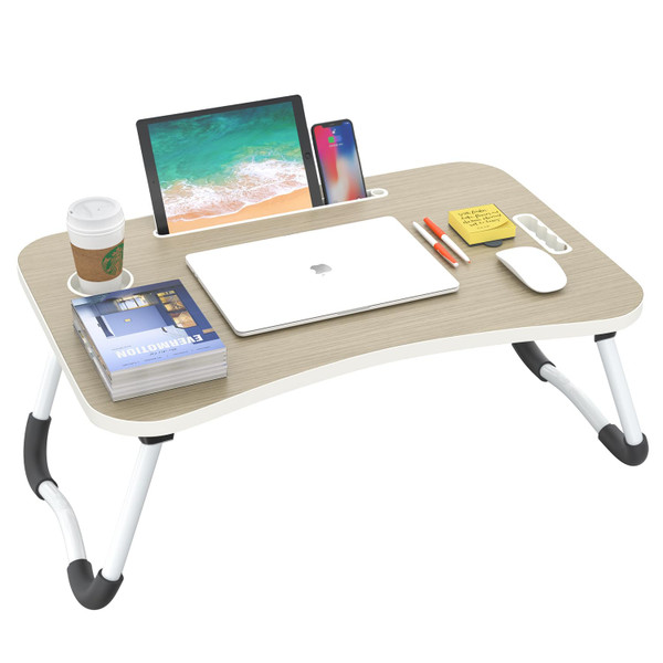 BUYIFY Folding Lap Desk, 23 Inch Portable Wood Brown Laptop Bed Desk Lap Desk with Cup Holder, for Working Reading Writing, Eating, Watching Movies for Bed Sofa Couch Floor BUYIFY Folding Lap Desk, 23 Inch Portable Wood Brown Laptop Bed Desk Lap Desk with Cup Holder, for Working Reading Writing, Eating, Watching Movies for Bed Sofa Couch Floor