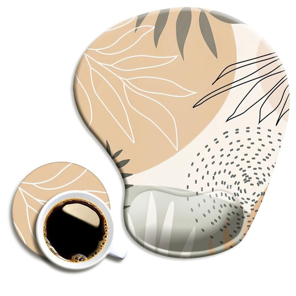 Ergonomic Mouse Pad with Wrist Support,Mouse Pads with Non-Slip PU Base for Home Office Working Studying Easy Typing & Pain Relief