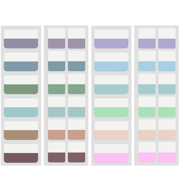 360 Pcs Sticky Index Tabs, Colored Book Sticky Tabs for Notebooks, Repositionable Page Tabs for Notebooks File Classification,12 Colors (1 Inch, 1.81 Inch)