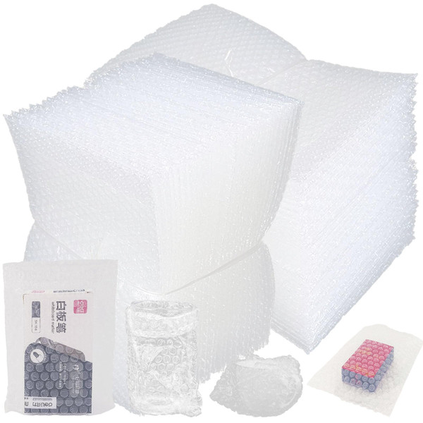 100 Pcs Bubble Pouch Wraps, 6''x8'' Clear Bubble Out Bags for Packing, Double Walled Cushioning Bags for Shipping, Storage and Moving