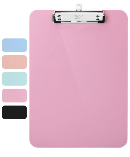 Careys Pink Plastic Clipboard, 12.5' x 9', Kids & Adults Clipboard
