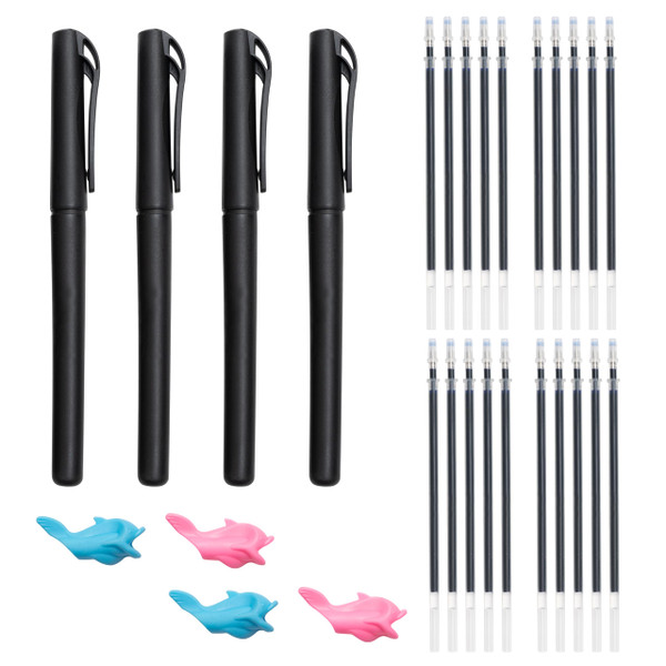 Magic Kids Calligraphy Pens and Refills Set for Reusable Groove Writing Practice Books and Creative Drawing for Children 3 Years and up