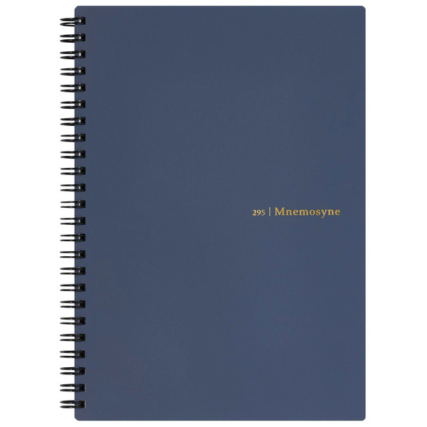 Maruman MNEMOSYNE Soft Cover Notebook 8.27 x 5.83 Inches (A5), 7mm ruled 24-line, 80 Sheets, Navy, 1 ea. (N295-72)