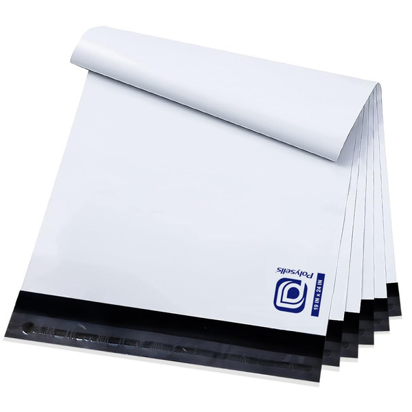 POLYSELLS Poly Mailers Shipping Envelopes, Strong Adhesive Sealing, Waterproof, and Tear-resistant Postal Mailing Bags. Mailer Bags for clothing, books, and accessories (50, 19" X 24")