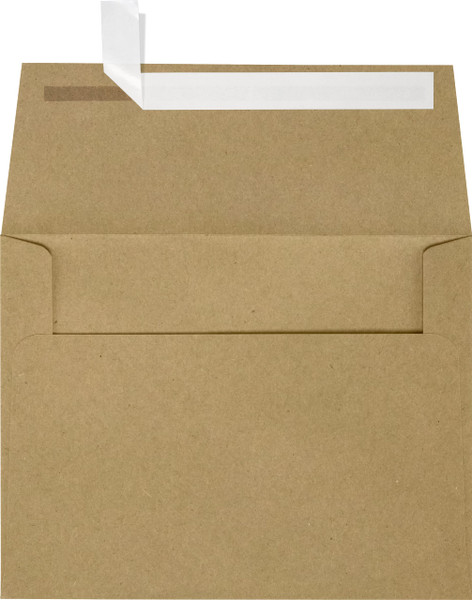 LUXPaper A7 Invitation Envelopes for 5x7 Cards | Peel & Press | 5 1/4" x 7 1/4" | Grocery Bag Brown | 70lb. Text | 50 Qty.