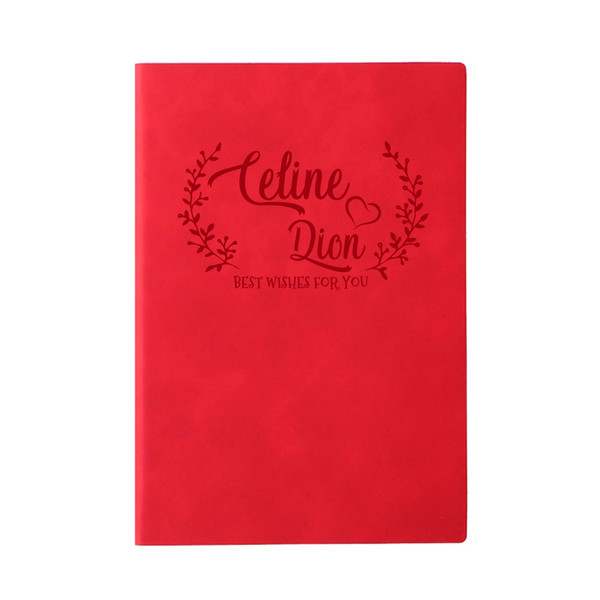Custom Engraved Leather Journal Notebook, 20 Design, 9 Color, Personalized Hardcover Notebooks for Women Men,for Writing,Business,Work,School,Home,College Ruled Notebooks (5.88" 8.4", Red)
