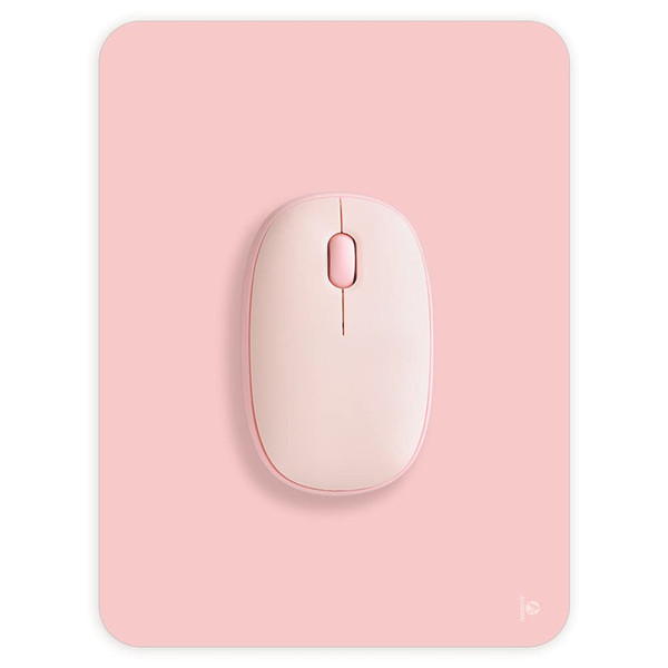 Audimi Small Mouse Pad 6 x 8 Inch, Mini Mouse Pad Thick for Laptop Wireless Mouse Home Office Travel, Portable & Washable (Pink)