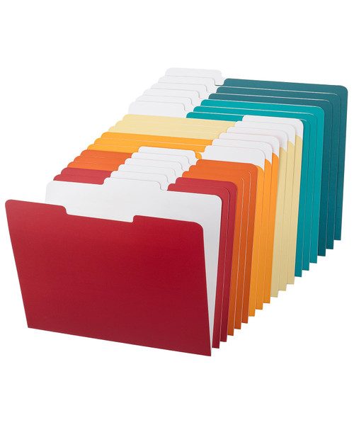 Mr. Pen- File Folders, 18 Pack, Retro Colors, 1/3-Cut Tab, File Folders Letter Size, Colored File Folders, Office File Folder, Colored Folders, Office Supplies File Folders, File Folders with Tabs
