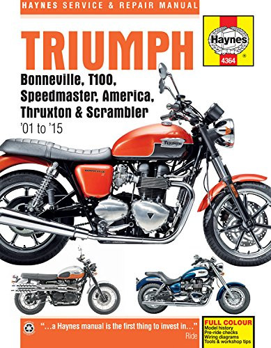 Triumph Bonneville, T100, Speedmaster, America, Thruxton & Scrambler '01 to '15 (Haynes Service & Repair Manual)
