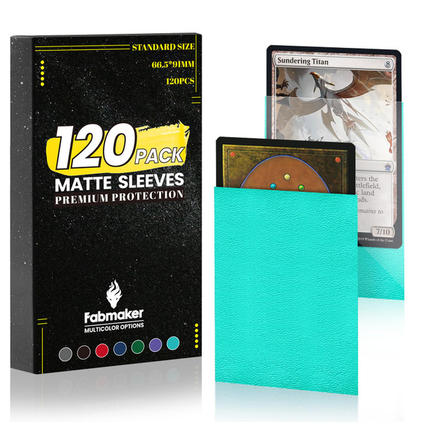 120Pack MTG Card Sleeves Toploaders for Trading Cards, Matte Card Sleeves Deck Card Protectors, Standard MTG Sleeves Perfect Shuffling Fit for Magic, Baseball Card,Sports Cards,Game Card, 66x91mm