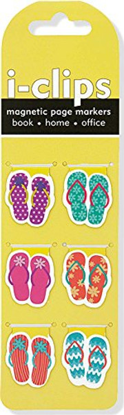 Flip Flop i-Clips Magnetic Page Markers (Set of 6 Magnetic Bookmarks)