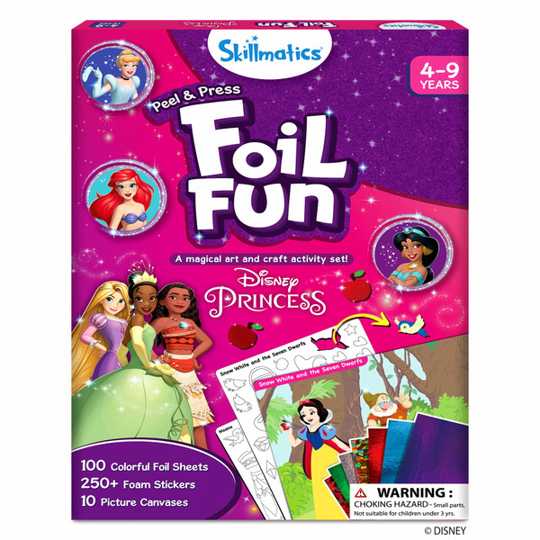 Skillmatics Foil Fun - Disney Princess, Easter Basket Stuffers, No Mess Art for Kids, Craft Kits & Supplies, DIY Creative Activity, Gifts for Girls & Boys Ages 4, 5, 6, 7, 8, 9