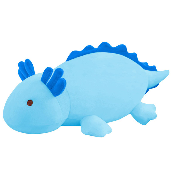 SQEQE Weighted Axolotl Plush Toy, Blue Axolotl Stuffed Animals Cute Plush Pillow, Kawaii Weighted Stuffed Animals Gifts for Girls & Boys Blue 23.6 Inch, 3.1 Lbs