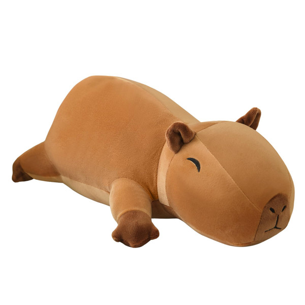 SQEQE Weighted Capybara Plush, Weighted Capybara Stuffed Animal for Anxiety, Cute Plushies Soft Pillow Toy Gift for Kids Adults 13.8 Inch, 1.6 Lbs