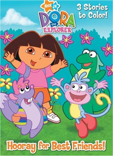 Hooray for Best Friends! (Dora the Explorer) (Deluxe Coloring Book)