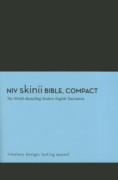 NIV, Skinii Bible, Compact, Imitation Leather, Black, Red Letter Edition