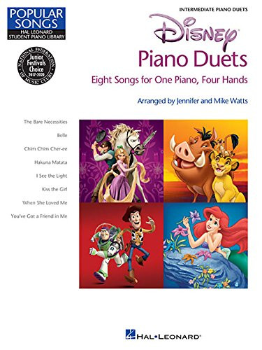 Disney Piano Duets - Popular Songs Series - 8 Duets (1 Piano/4 Hands) Intermediate (Hal Leonard Student Piano Library)