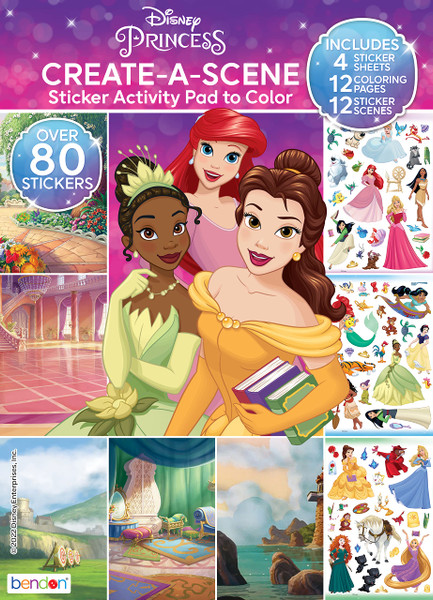 Disney Princess Create-A-Scene Over 80 Stickers Activity Pad to Color Disney Princess Create-A-Scene Over 80 Stickers Activity Pad to Color