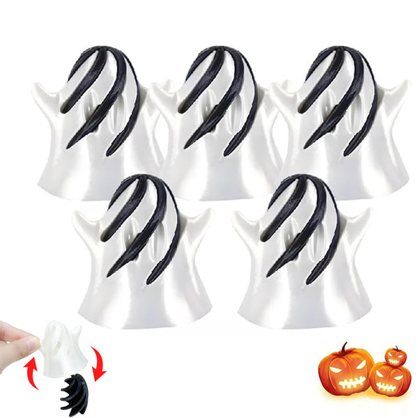 5 Packs Halloween Ghost Impossible Cone Spiral Cone Fidget Toy, Impossible Cones passthrough Impossible Pyramid for Relaxing,Spiral Fidget Toy passthrough Impossible Cone,Best Birthday