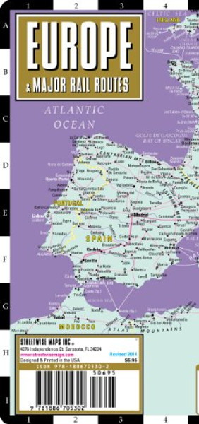 Streetwise Europe Rail Map - Laminated Railroad Map of Europe