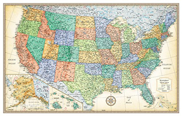 Rand McNally Classic United States Wall Map Rand McNally Classic United States Wall Map