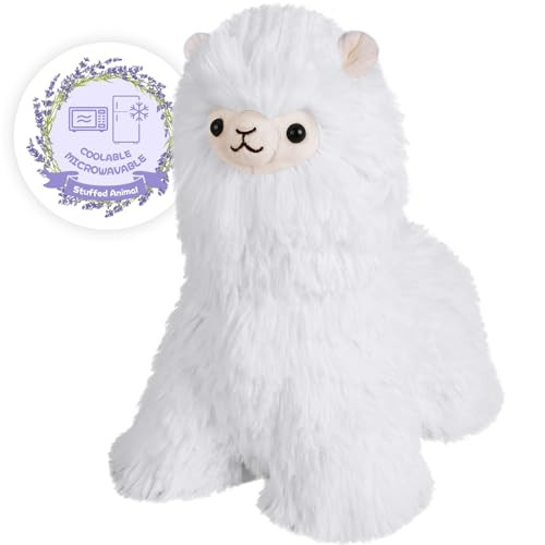 SuzziPals Llama Stuffed Animals, Microwavable Heating Pads Plushies for Soothing & Relaxation, Stuffed Alpaca Plush Toys for Stress Relief, Cuddly Lavender Scented Stuffed Doll for Kids, Llama Gifts