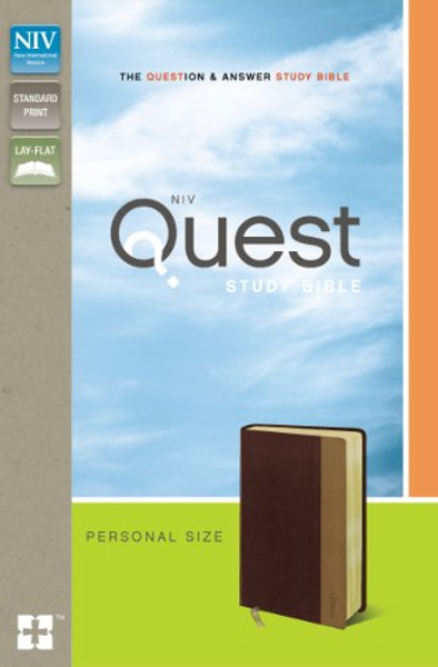 NIV, Quest Study Bible, Personal Size, Imitation Leather, Burgundy/Tan: The Question and Answer Bible NIV, Quest Study Bible, Personal Size, Imitation Leather, Burgundy/Tan: The Question and Answer Bible
