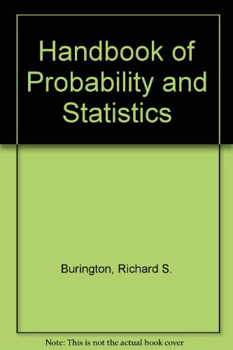 Handbook of Probability and Statistics With Tables