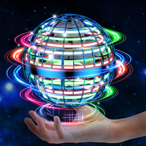 2025 AI Flying Orb Ball Toy, Cosmic Globe Boomerang Hover Ball Galactic Fidget Spinner, Cool Stuff Toys for 6 7 8 9 10 11 12+ Year Old Boys Girls Teens Indoor Outdoor Toys(Blue)