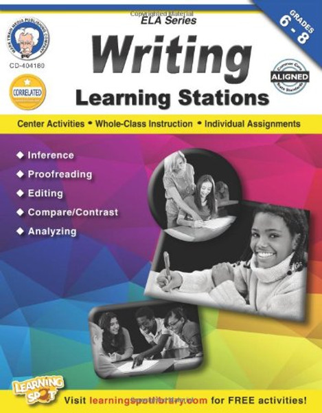 Writing Learning Stations, Grades 6 - 8 (English Language Arts)