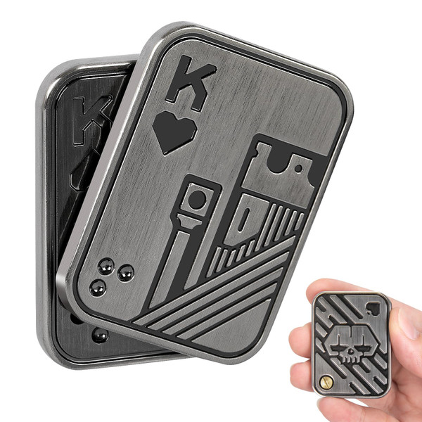 ITOKEY Fidget Toys Adults, Poker Card Fidget Toy, Metal Fidget Slider to Relieve Anxiety and Stress, Cool Desk Toys for Office, Magnet Fidget Toy for Men Adults ADHD