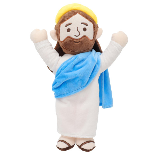 Yelakey Jesus Plush Jesus Stuffed Doll Jesus Plushie Toys Christian Stuff Religious Party Favors Gifts for Kids for Christening Easter (002), Blue