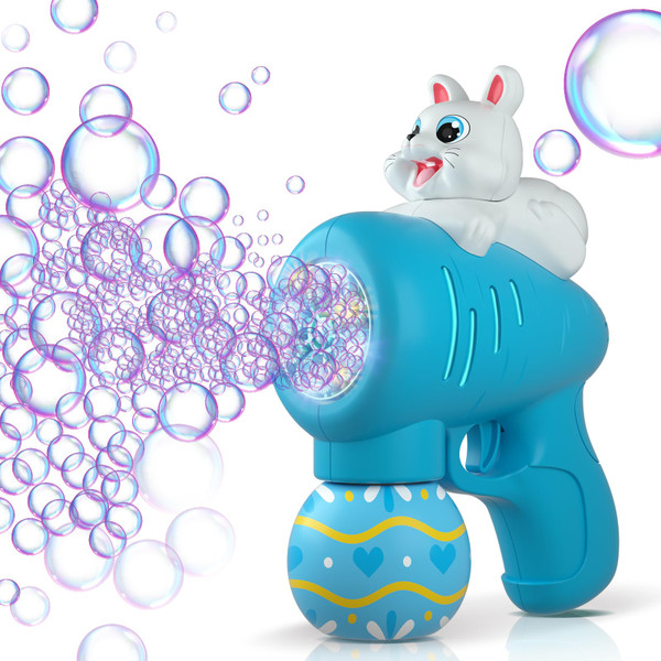 SpringFlower Easter Bubble Machine, Bubbles Gun for Toddlers, Outdoor Toys Bunny Bubble Blower for Kids, Bubble Toy for Easter Party Favor, Easter Basket Stuffers Fillers, Easter Basket Essentials